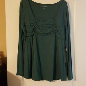 Women's long sleeve tee teal